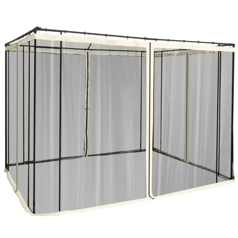 4 Paneles Laterales de Mosquitera para Carpa