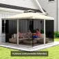 4 Paneles Laterales de Mosquitera para Carpa
