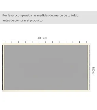 4 Paneles Laterales de Mosquitera para Carpa