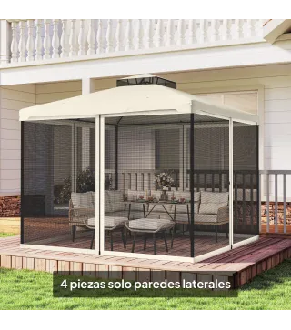 4 Paneles Laterales de Mosquitera para Carpa