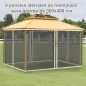 4 Paneles Laterales de Mosquitera para Carpa