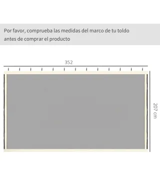 4 Paneles Laterales de Mosquitera para Carpa