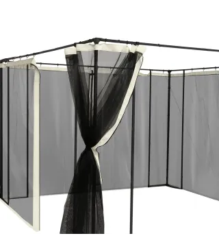 4 Paneles Laterales de Mosquitera para Carpa