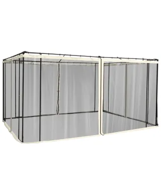 4 Paneles Laterales de Mosquitera para Carpa