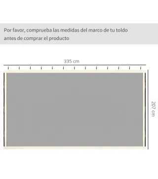 4 Paneles Laterales de Mosquitera para Carpa