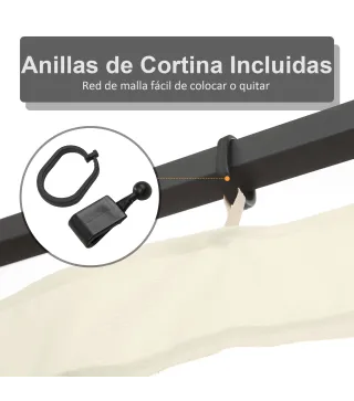4 Paneles Laterales de Mosquitera para Carpa
