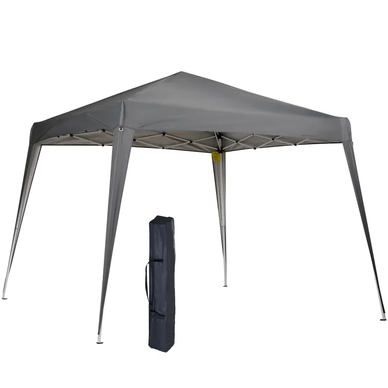 Carpa Plegable 2,4x2,4 m, Pop-up, Cenador Pabellón de Jardín, Altura Ajustable con Bolsa de Transporte, Anti-UV, Impermeable, Ga