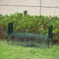 Trampa para Animales Vivos Jaula de Captura Metálica con 2 Puertas Asa para Conejos Visones Zorros Pequeños 100x25x28 cm Verde O