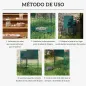 Trampa para Animales Vivos Jaula de Captura Metálica con 2 Puertas Asa para Conejos Visones Zorros Pequeños 100x25x28 cm Verde O