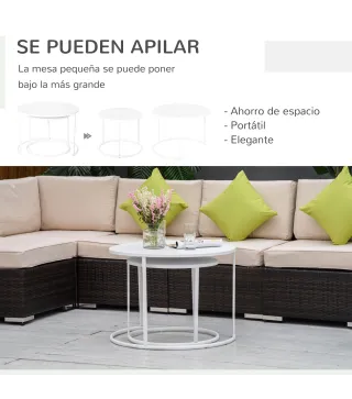 Juego de 2 Mesas Auxiliares