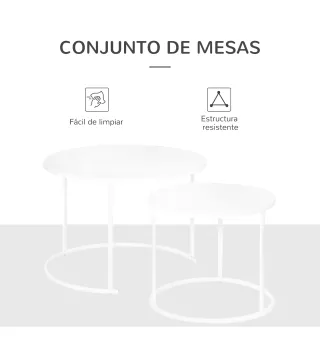 Juego de 2 Mesas Auxiliares