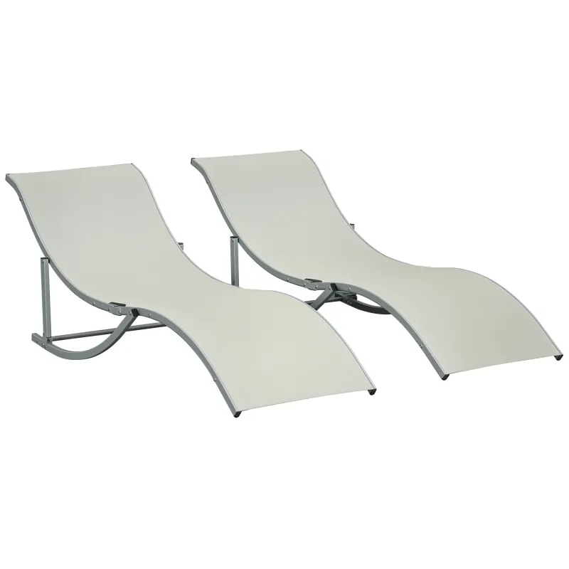 Set de 2 Tumbonas Plegables