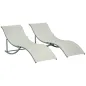 Set de 2 Tumbonas Plegables