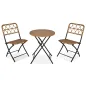 Conjunto de Mesa y 2 Sillas de Ratán Conjunto de Mesa y 2 Sillas de Ratán