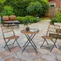 Conjunto de Mesa y 2 Sillas de Ratán Conjunto de Mesa y 2 Sillas de Ratán
