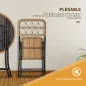 Conjunto de Mesa y 2 Sillas de Ratán Conjunto de Mesa y 2 Sillas de Ratán