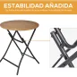 Conjunto de Mesa y 2 Sillas de Ratán Conjunto de Mesa y 2 Sillas de Ratán
