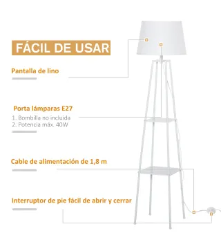 Lámpara de Pie Trípode