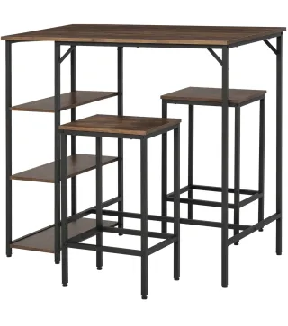 Set de Mesa de Bar y Taburetes