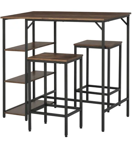 Set de Mesa de Bar y Taburetes