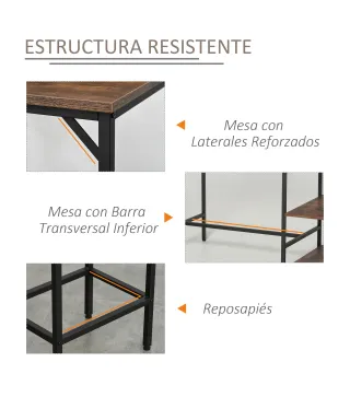 Set de Mesa de Bar y Taburetes