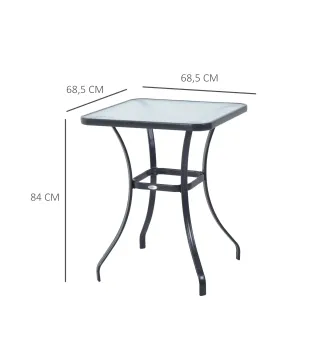 Mesa Auxiliar de Cristal