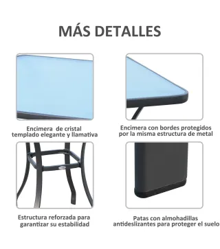 Mesa Auxiliar de Cristal