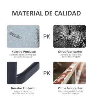 Mesa Auxiliar de Cristal