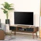 Mueble de TV Mesa de Salón para Televisión de 50 Pulgadas con 2 Cajones y Compartimento Abierto Estilo Moderno 122x39x46 cm Marr