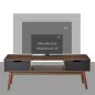 Mueble de TV Mesa de Salón para Televisión de 50 Pulgadas con 2 Cajones y Compartimento Abierto Estilo Moderno 122x39x46 cm Marr