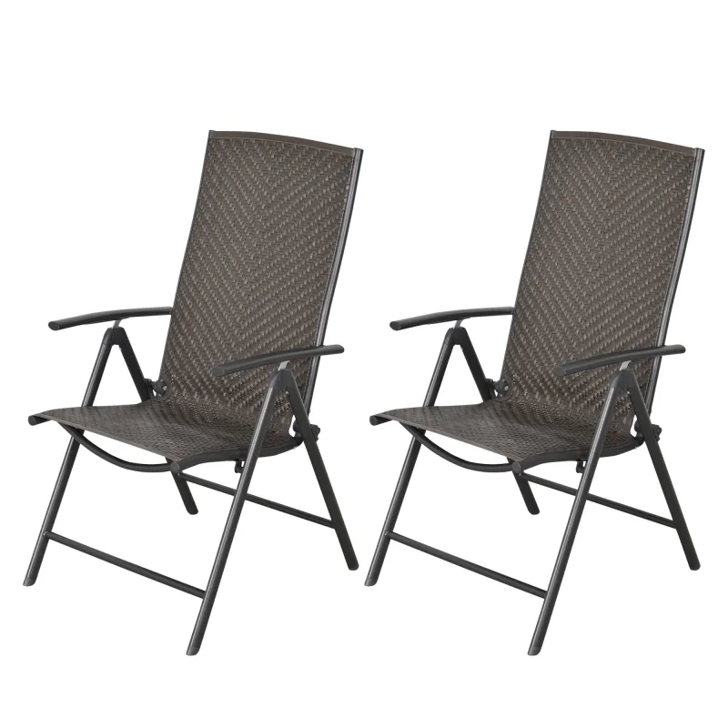 Conjunto de 2 Sillas de Ratán