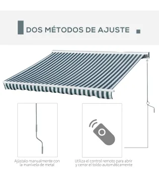 Toldo Eléctrico Retráctil con Función Manual