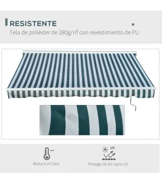 Toldo Eléctrico Retráctil con Función Manual