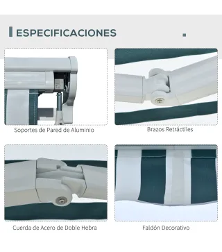 Toldo Eléctrico Retráctil con Función Manual