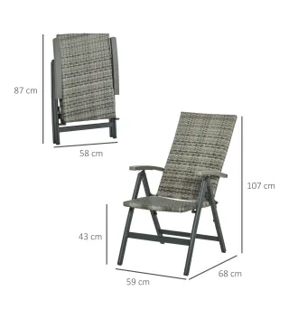 Silla Plegable de Ratán