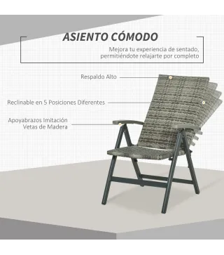Silla Plegable de Ratán