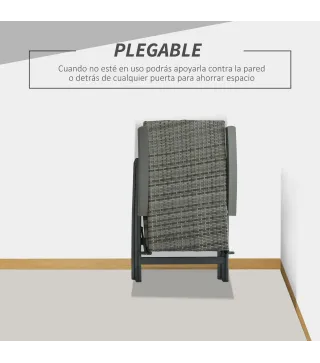 Silla Plegable de Ratán