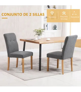 Juego de 2 Sillas de Comedor