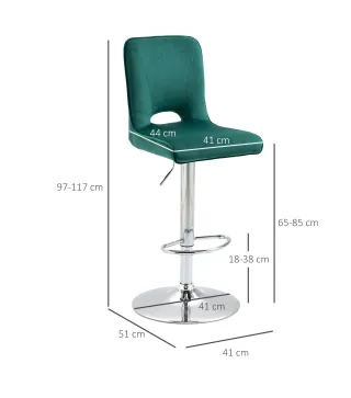 Conjunto de 2 Taburetes de Bar