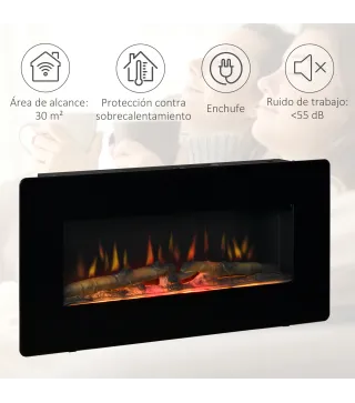 Chimenea Eléctrica de Pared