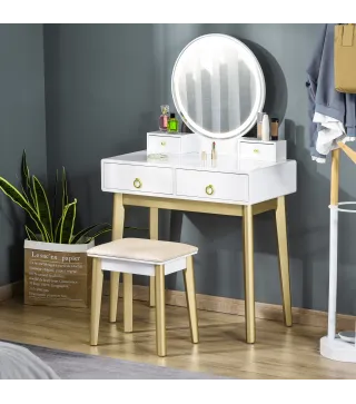 Mesa de Maquillaje con Taburete