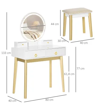 Mesa de Maquillaje con Taburete