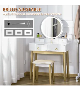 Mesa de Maquillaje con Taburete