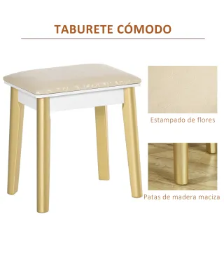 Mesa de Maquillaje con Taburete