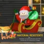 Papá Noel Inflable en Trineo