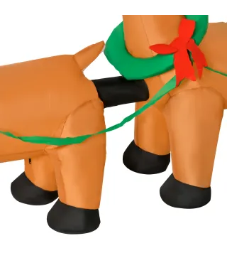 Papá Noel Inflable en Trineo