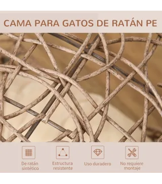 Cama para Gatos de Ratán