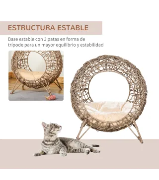 Cama para Gatos de Ratán