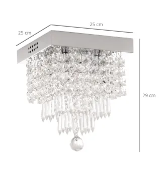 Lámpara de Techo de Cristal