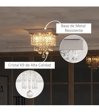 Lámpara de Techo de Cristal